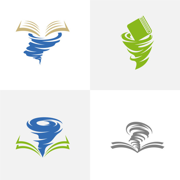 集书龙卷风标志模板创意图片下载