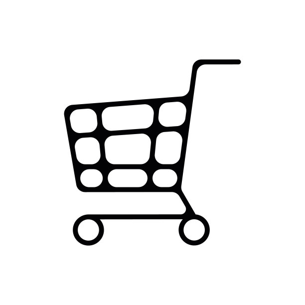 黑色空购物车图标剪影上图片下载