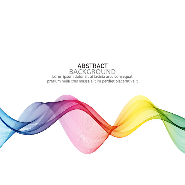 抽象背景与平滑的颜色波图片下载