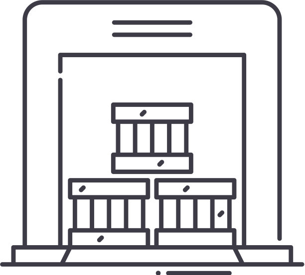 仓库图标线性隔离薄图片下载