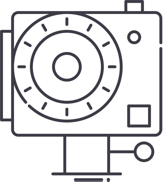 线性隔离的视频博客相机图标图片下载