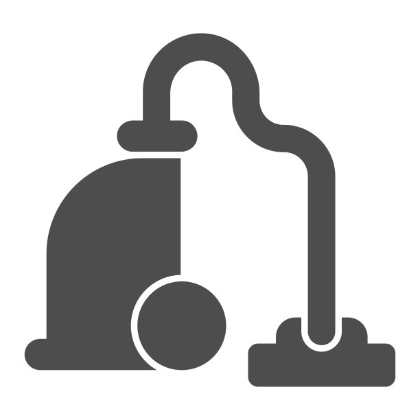 吸尘器固体图标卫生例行概念图片下载