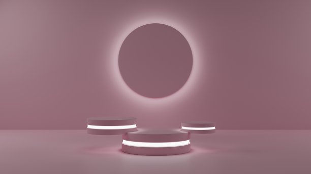 3d渲染的产品站场景。图片下载