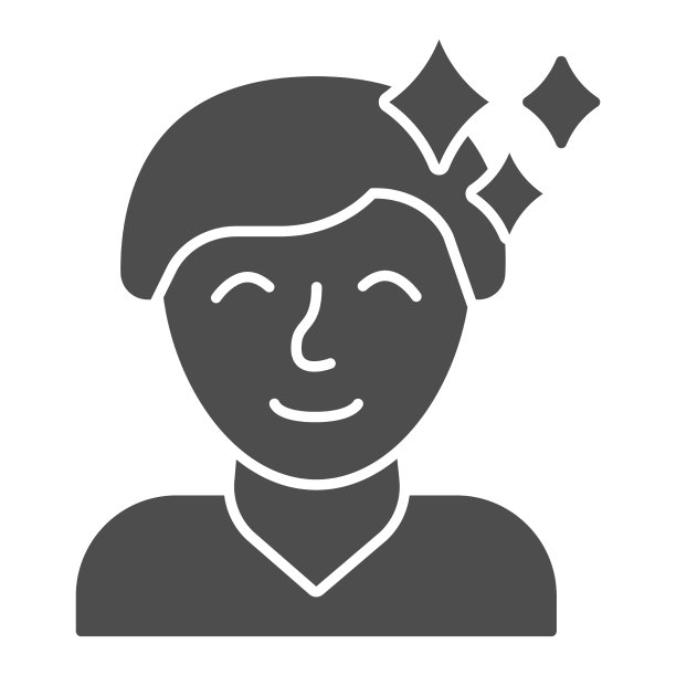 健康男孩固体图标卫生常规概念图片下载