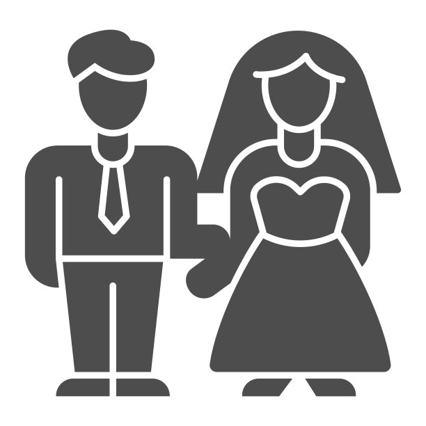 新娘和新郎的偶像情人节概念图片下载