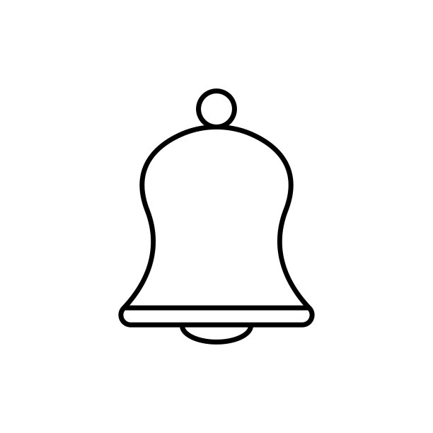 图标铃线象征冬季符号简约设计图片下载