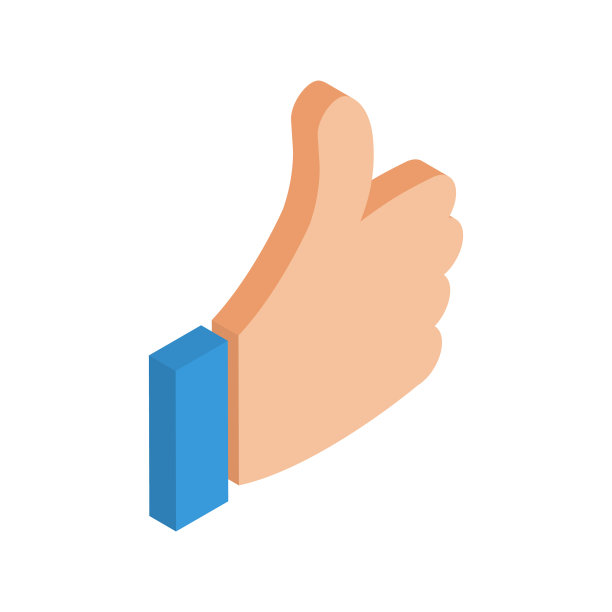 等距手像图标象形孤立上图片下载