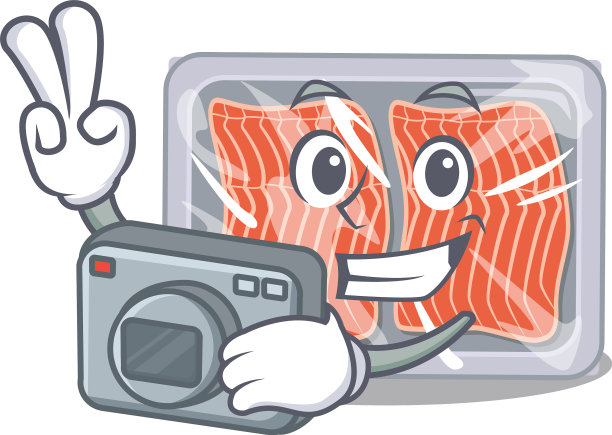 作为专业的冻三文鱼吉祥物设计图片下载