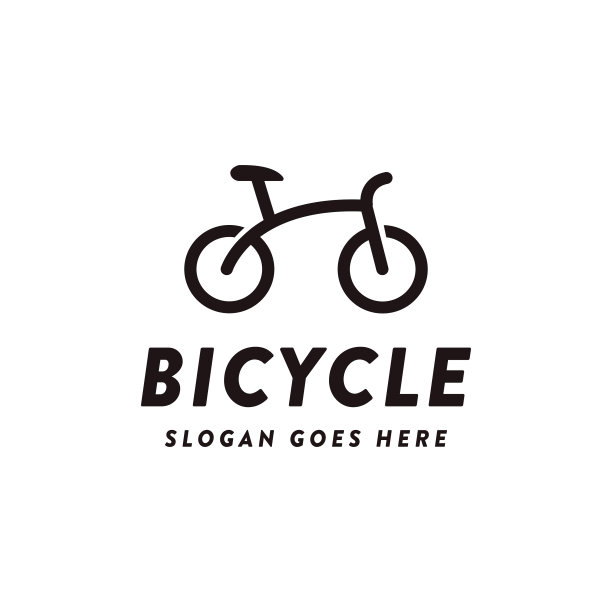 现代极简自行车自行车标志图标图片下载