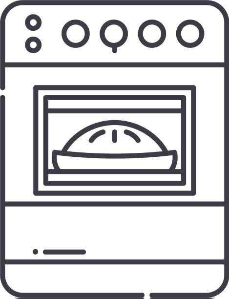 烘箱图标线形孤立细线图片下载