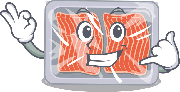 卡通设计的冻三文鱼跟我一起叫图片下载