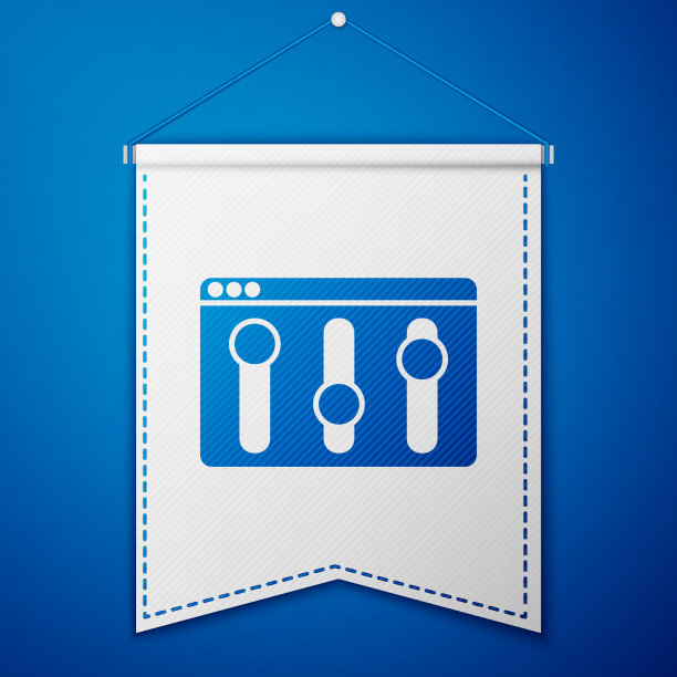 蓝色浏览器设置图标隔离在蓝色图片下载