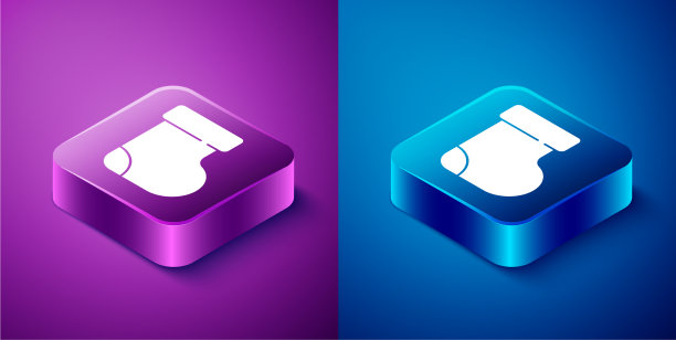 等距宽袜衣服图标孤立在蓝色图片下载