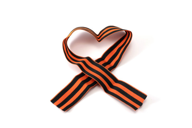 圣乔治丝带孤立在白色的背景在胜利日图片下载