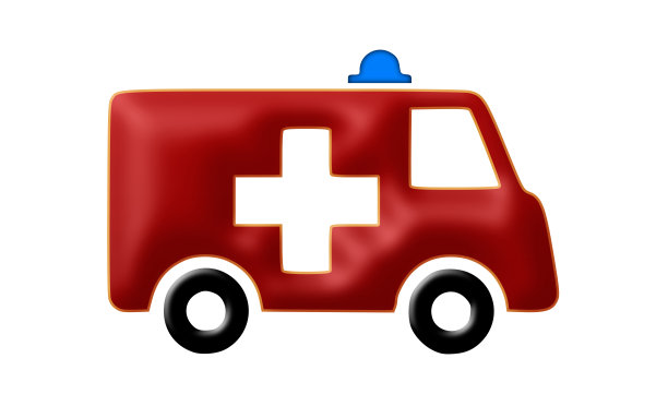 红色的救护车。图片下载