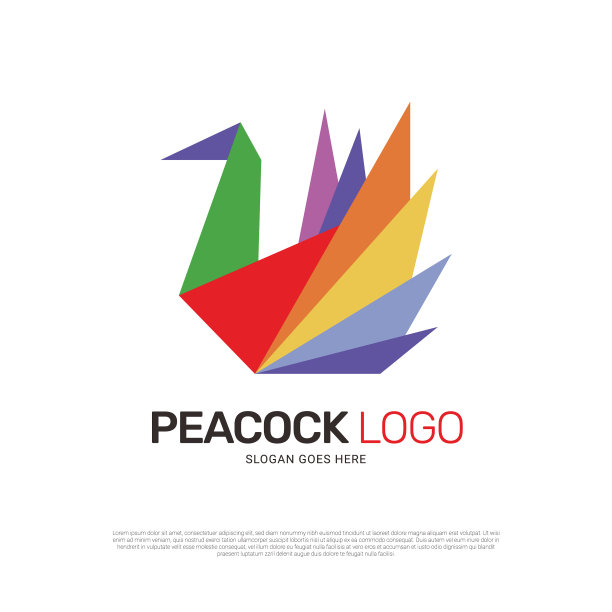 孔雀鸟标志设计图片下载