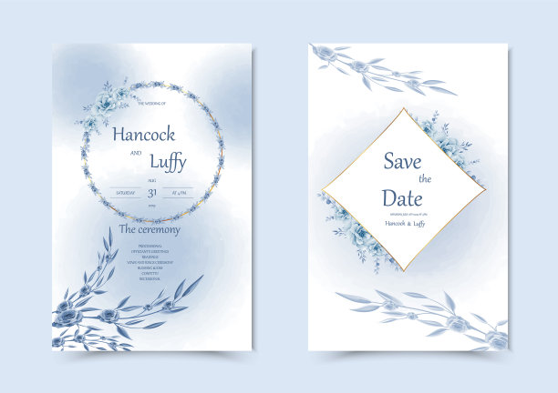 鲜花婚礼请柬图片下载