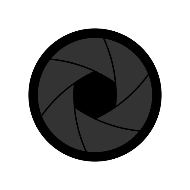 相机镜头快门图标隔离在白色图片下载