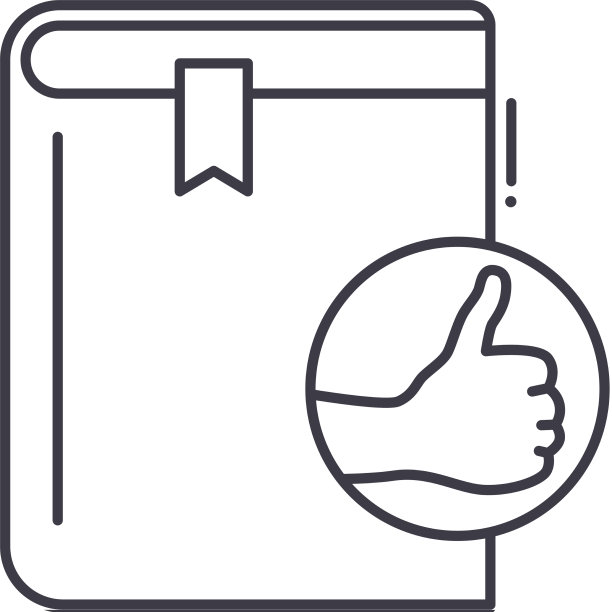 最喜欢的书概念图标线性孤立图片下载