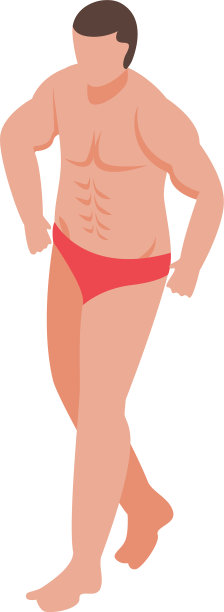 男子健美图标等距风格图片下载