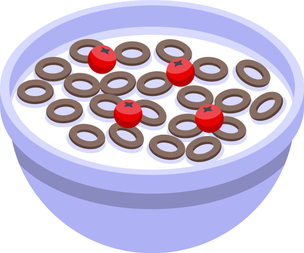 健康早餐热牛奶图标等长风格图片下载