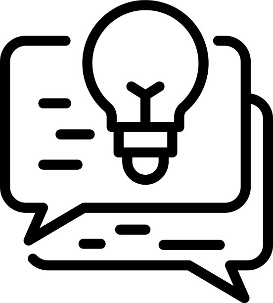 报告文学想法聊天图标轮廓风格图片下载