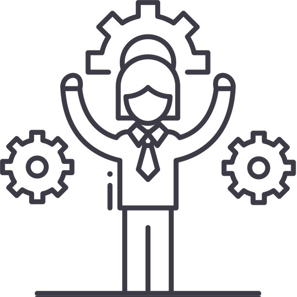 促进者图标线性隔离图片下载