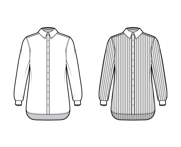 设置衬衫经典和牧师条纹技术图片下载