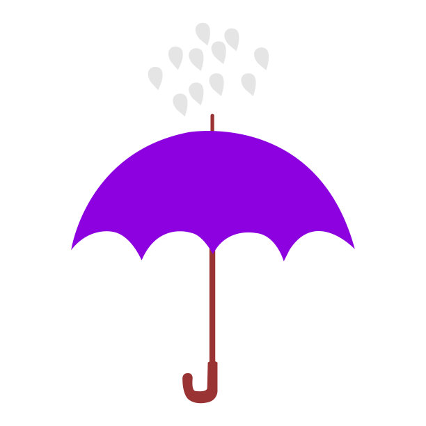 雨中的紫伞图片下载