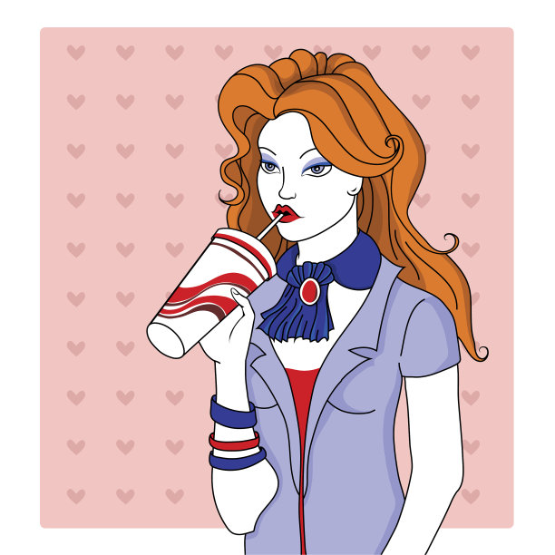 性感女孩喝可乐图片下载