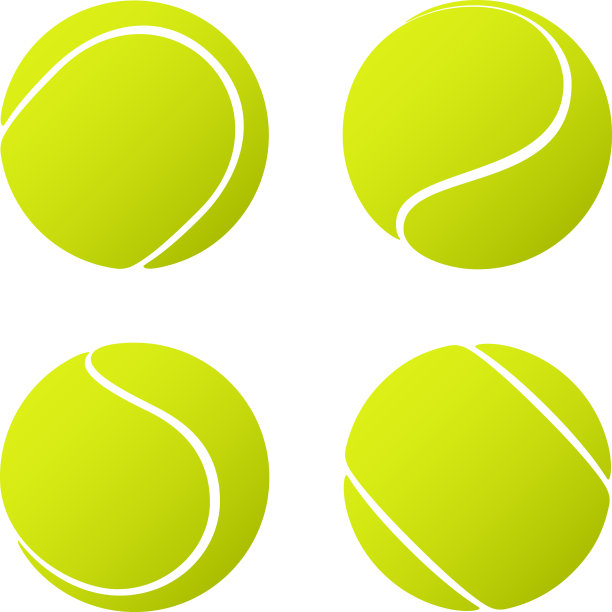 设置网球孤立的白色背景图片下载