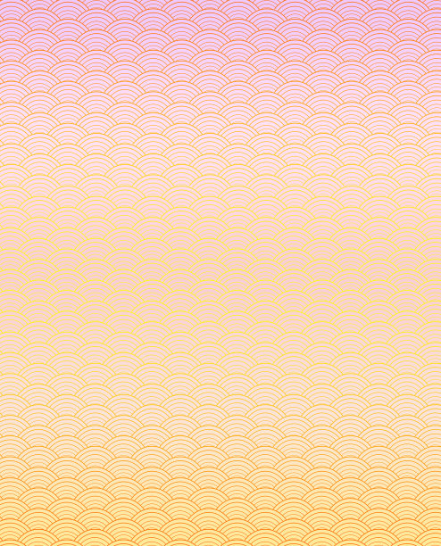 玫瑰和黄金梯度重复图案。图片下载