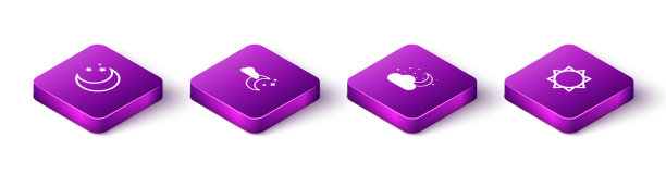 设置等距月亮和星星云与月亮和图片下载