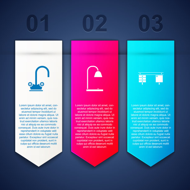 设置水龙头、台灯和办公桌图片下载