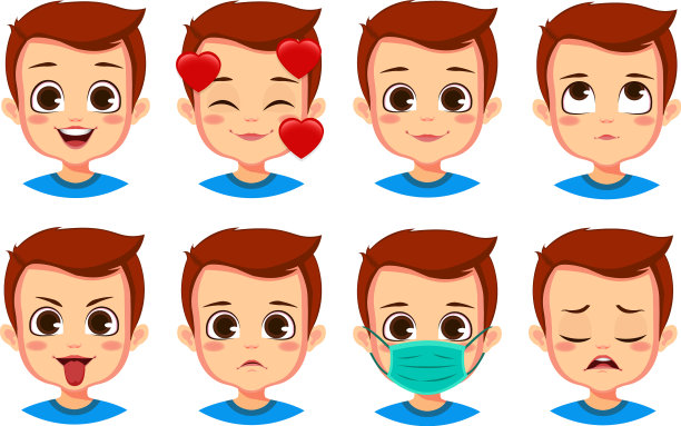 可爱的男孩表情集图片下载