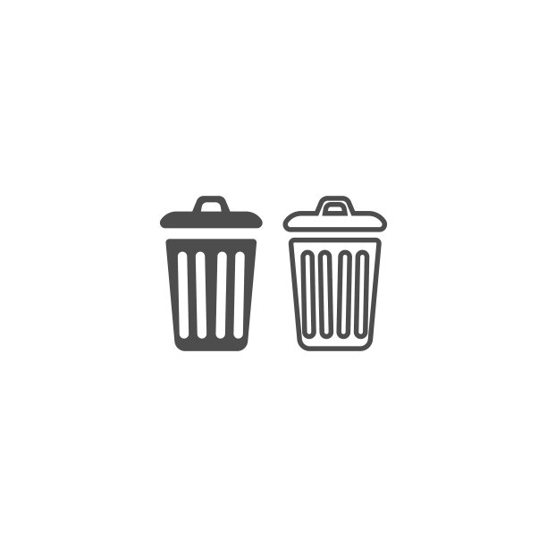 垃圾桶图标设计模板图片下载