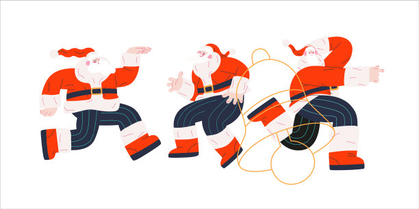 跳舞的圣诞老人-圣诞和新年晚会图片下载