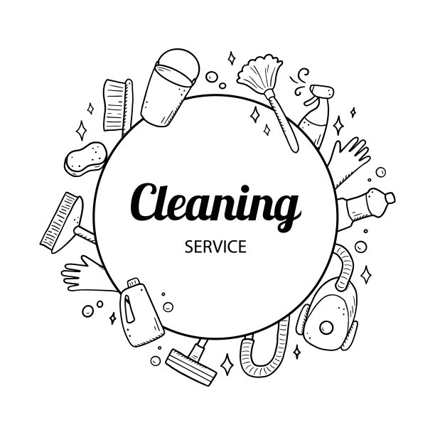 手绘设计模板清洗设备图片下载