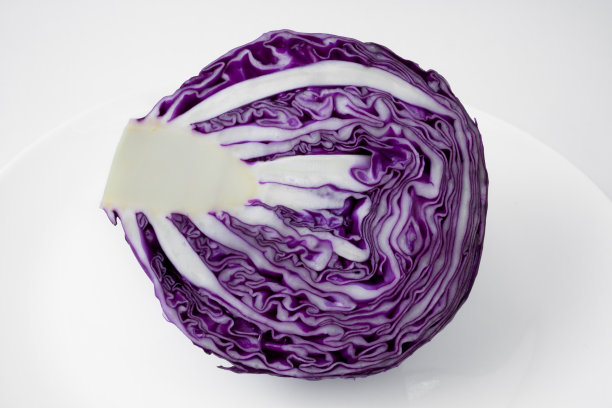 半颗红包心菜。图片下载