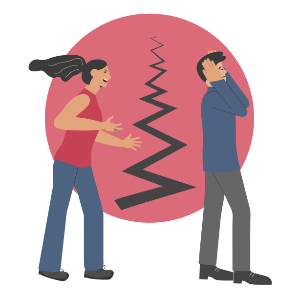 一个男人和一个女人之间的争吵图片下载