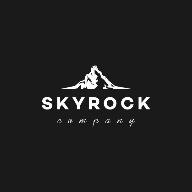 复古极简主义落基山标志设计图片下载