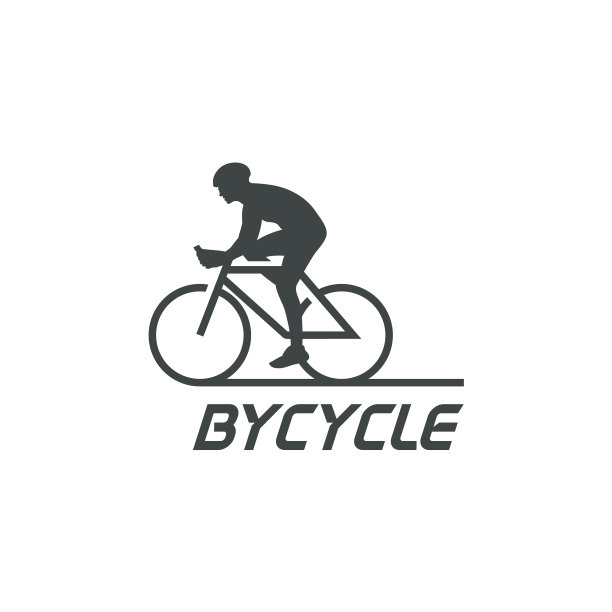 很棒的自行车剪影标志设计灵感图片下载
