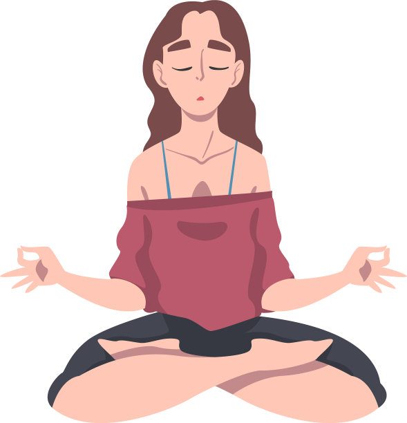 从事调息练习的冥想女性图片下载