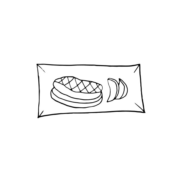 手绘鹅肝盘法式菜肴图片下载