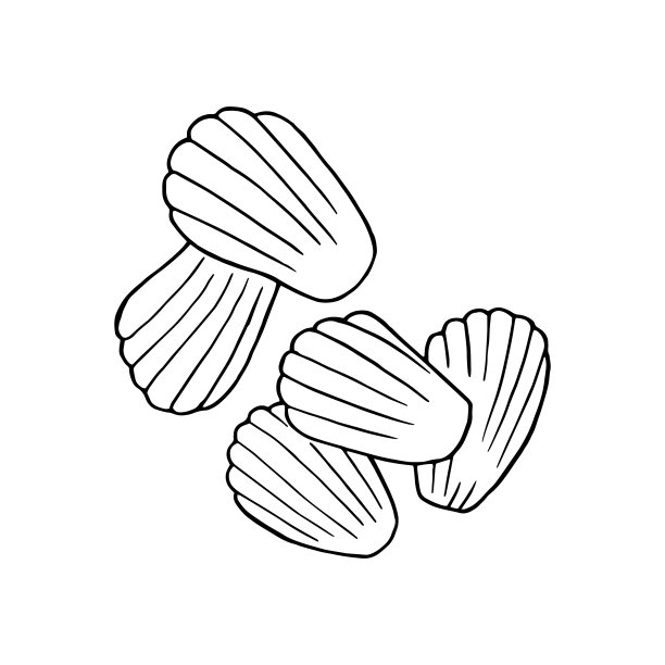 手绘玛德琳法式美食甜点图片下载