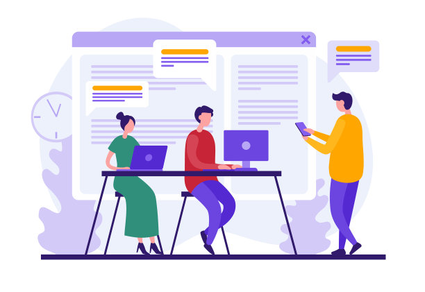 现代员工在工作聊天中交流图片下载