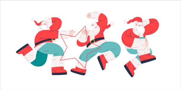 跳舞的圣诞老人-圣诞和新年晚会图片下载