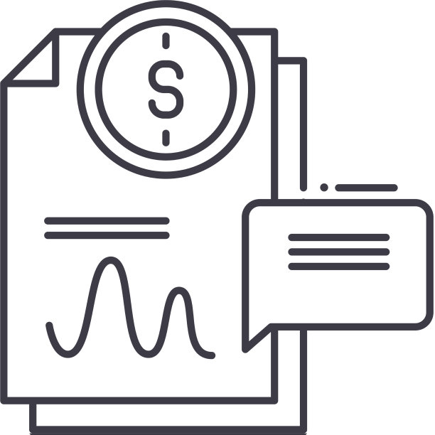 财经新闻图标线性孤立图片下载