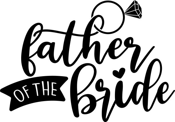 父亲新娘孤立在白色图片下载