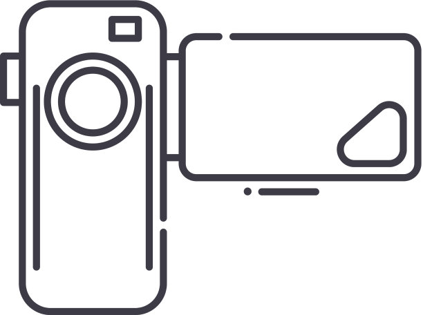 胶片相机图标线性隔离图片下载